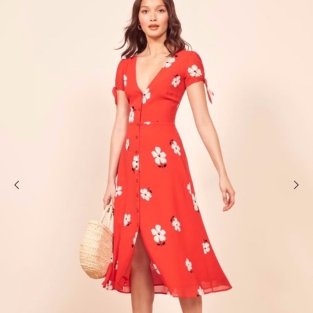 Reformation rosalinda midi dress